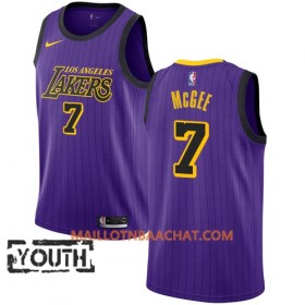 Maillot NBA Los Angeles Lakers JaVale McGee 7 2018-19 Nike City Edition Violet Swingman - Enfant